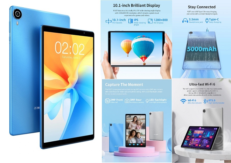 Teclast 10.1" Tablet IPS 4C 4/64Gb 5Mp 1280x800 WF 1YW