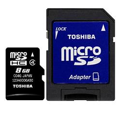 Toshiba 8Gb Micro SD Card Memory Micro-SD SD Μνήμη Toshiba 8Gb Micro SD Card Memory Micro-SD SD Μνήμη