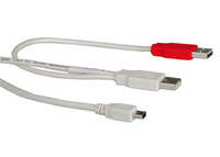 Καλώδιο USB Y-Cable 2XA Male σε 5pMini 1.8m Power & Data Καλώδιο USB Y-Cable 2XA Male σε 5pMini 1.8m Power & Data