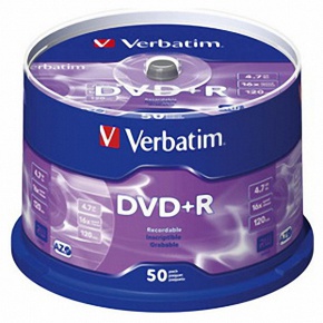 Verbatim DVD+R 4.7 GB 16x Cake Box πακέτο 50 τεμαχίων 43550 Verbatim DVD+R 4.7 GB 16x Cake Box πακέτο 50 τεμαχίων 43550