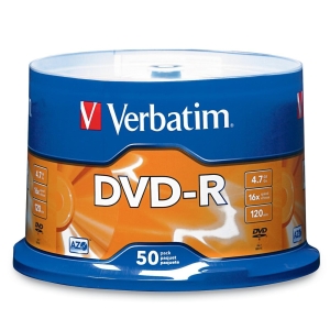 VERBATIM DVD-R 4.7 GB 16x Cake Box (πακέτο 50 τεμαχίων) VERBATIM DVD-R 4.7 GB 16x Cake Box (πακέτο 50 τεμαχίων)